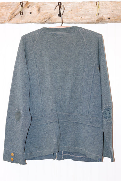 Heather Zip Cardigan with Button Sleeves | Doug Bihlmaier