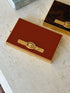 Hermes Brass Red Lacquer Box with Buckle Detail - France c.1970 | Collectors Gene