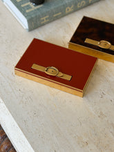 Hermes Brass Red Lacquer Box with Buckle Detail - France c.1970 | Collectors Gene