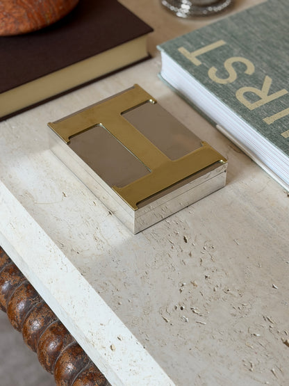 Hermes Cedar Lined Box with Brass Applied H - France, c.1960