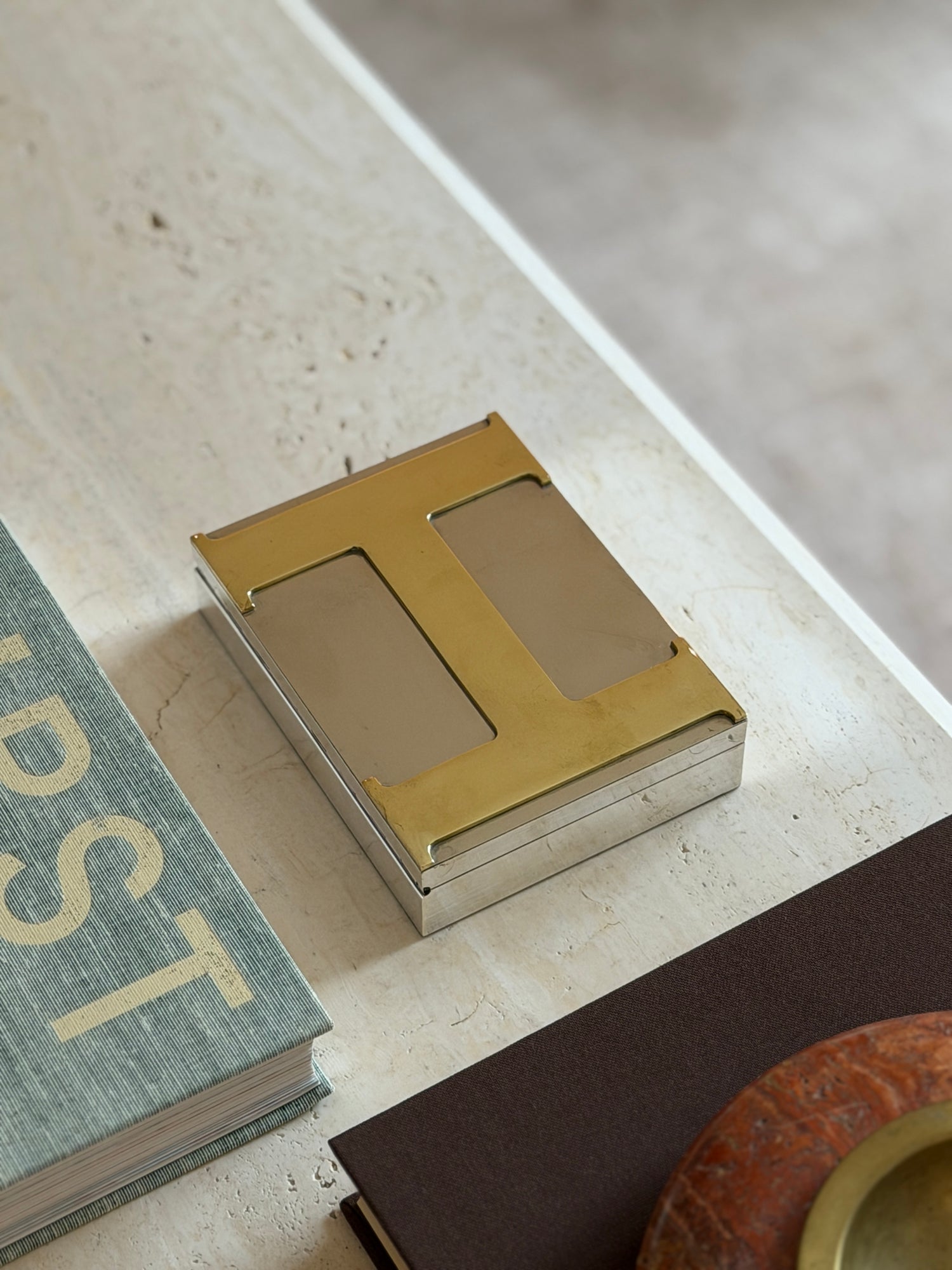 Hermes Cedar Lined Box with Brass Applied H - France, c.1960