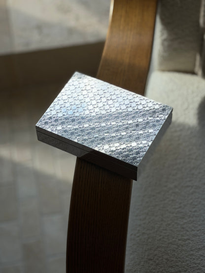 Hermes Chain-Link Pattern Silver Plate Cedar Box | Collectors Gene