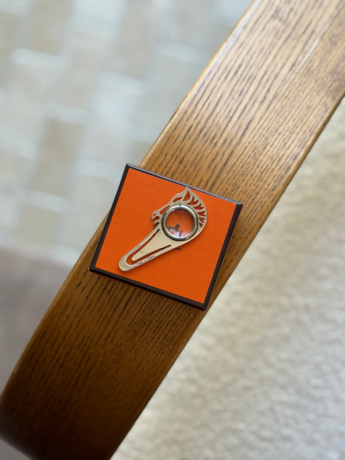 Hermès Cheval Horse Head Magnifying Glass &amp; Bookmark with Box