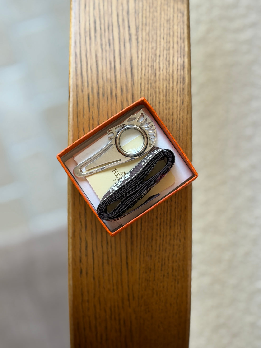 Hermès Cheval Horse Head Magnifying Glass &amp; Bookmark with Box