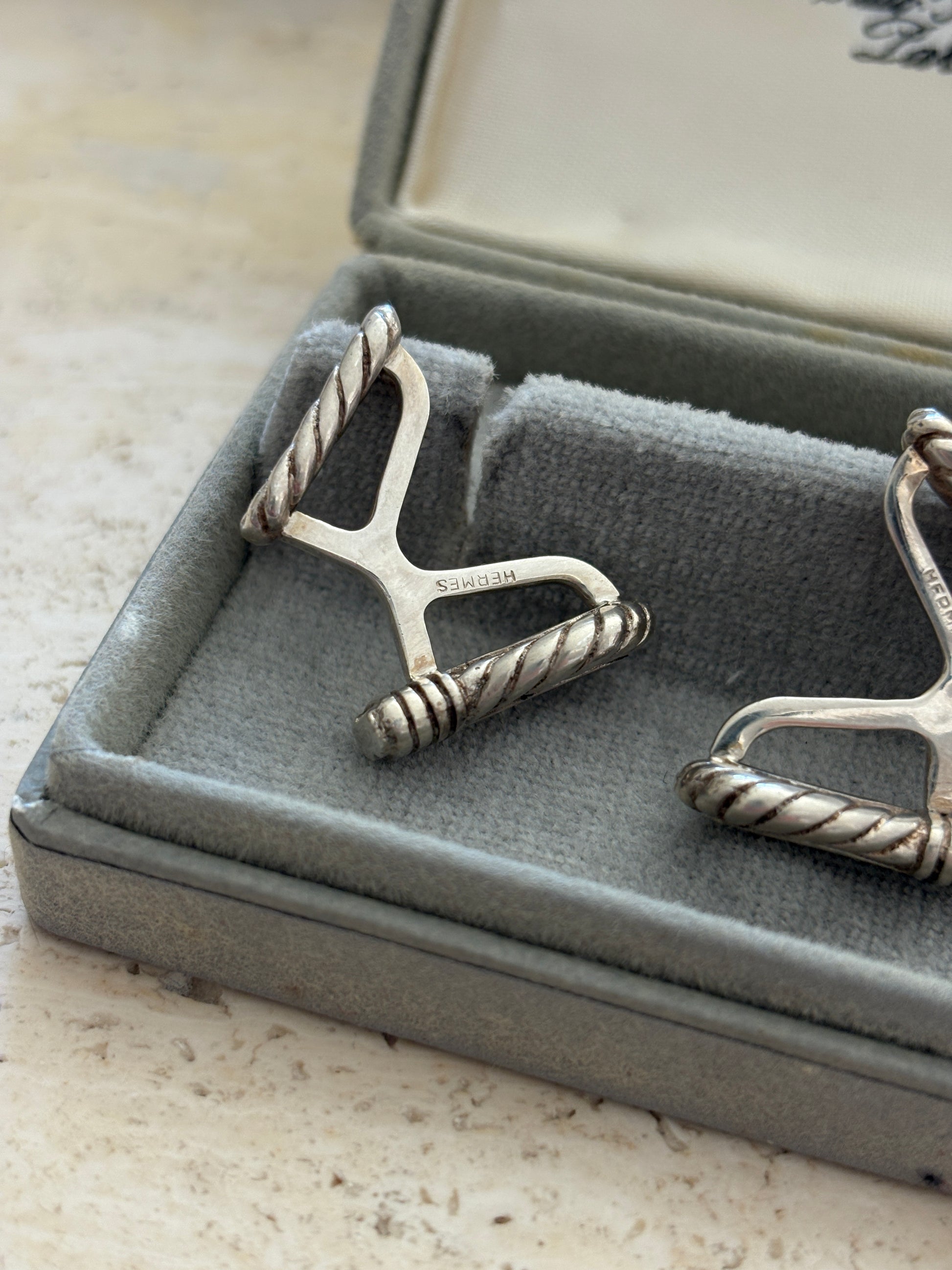 Hermès Cufflinks with Original Box | Collectors Gene Vintage Finds