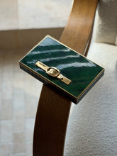 Hermes Deep Green Enamel Gilt Brass Belt Motif Box | Collectors Gene