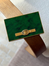 Hermes Deep Green Enamel Gilt Brass Belt Motif Box | Collectors Gene