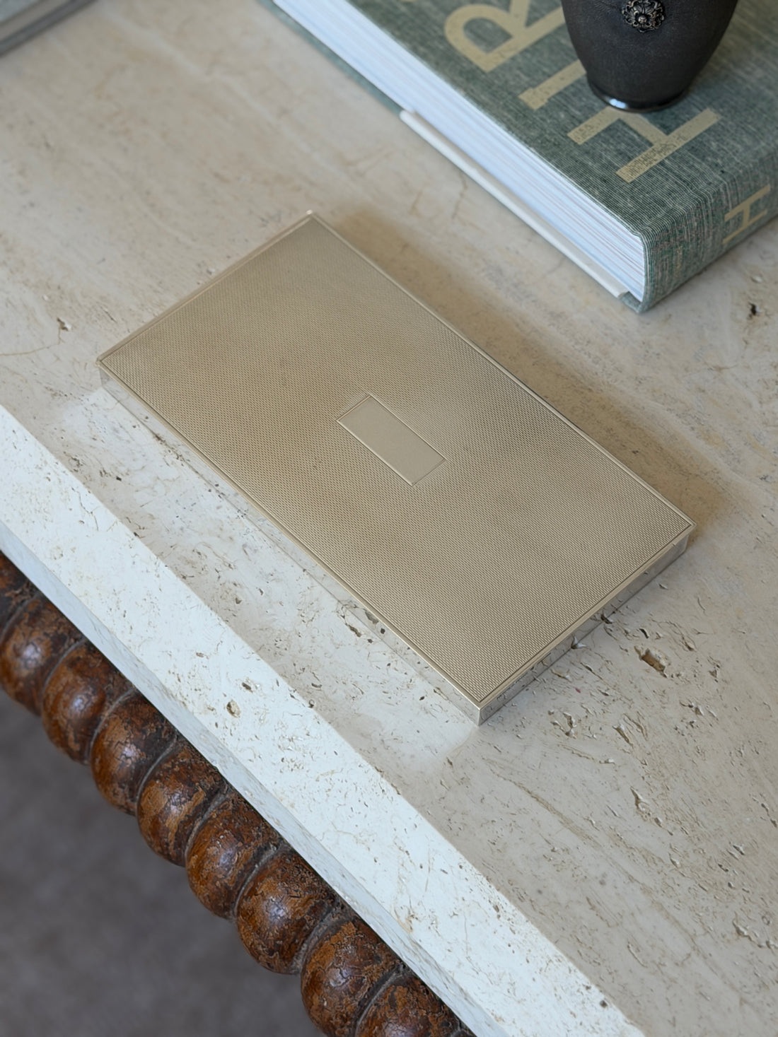Hermes Engine-Turned Silver Plate Cedar Box | Collectors Gene