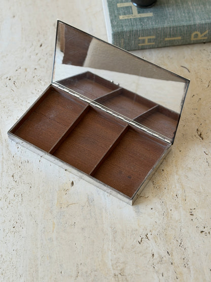 Hermes Horse Head Engine Turned Silver Plate Cedar Box | Collectors Gene