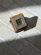 Hermes Paris Mechanical Travel Alarm Clock in Leather Case c.1970 | Collectors Gene