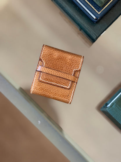 Hermes Paris Mechanical Travel Alarm Clock in Leather Case c.1970 | Collectors Gene