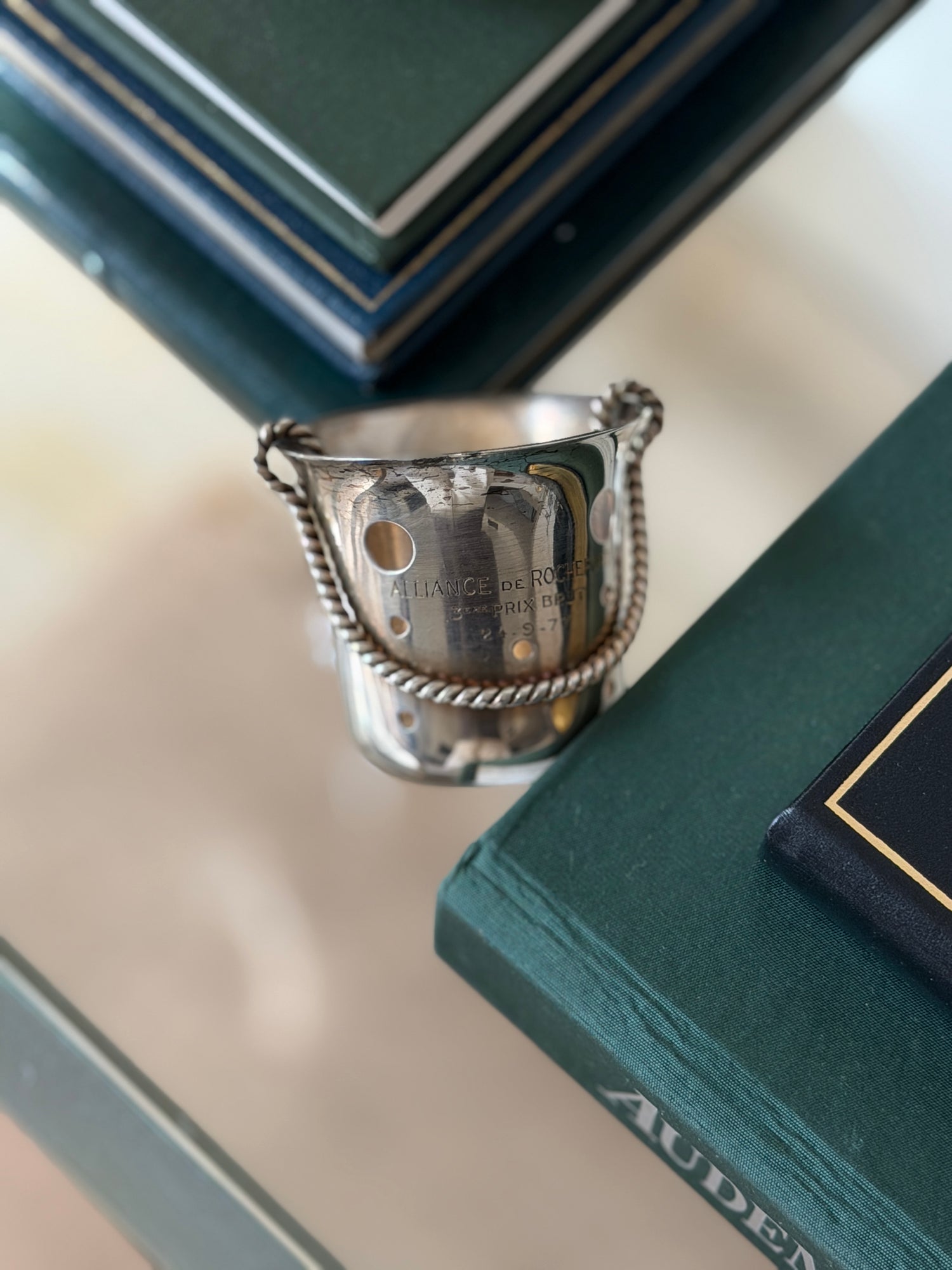 Hermes Paris Silver-Plated Golf Trophy Ball Bucket Alliance de Rochefort 1977 | Collectors Gene