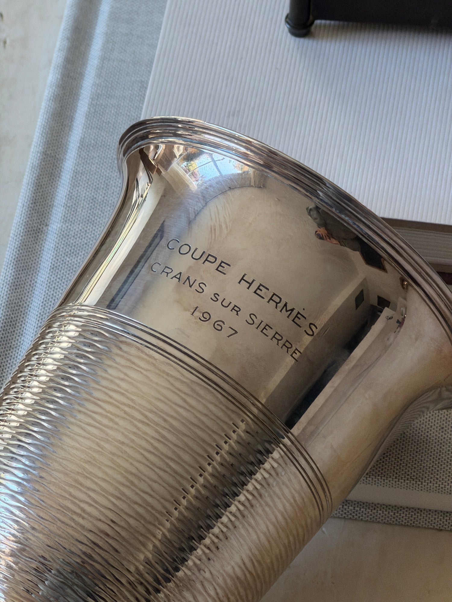 Hermes Paris Silver Plated Golf Trophy Timbale Cup Crans sur Sierre 1967 | Collectors Gene