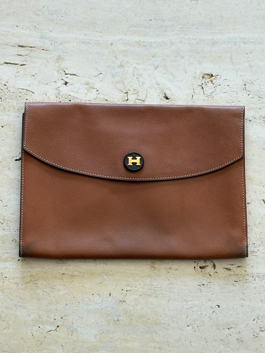 Hermès Rio Pochette Epsom Leather Clutch | Collectors Gene Vintage Shop