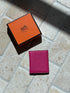 Hermes Rose Pourpre Mini Leather Photo Frame with Box K Stamp Made in France | Collectors Gene