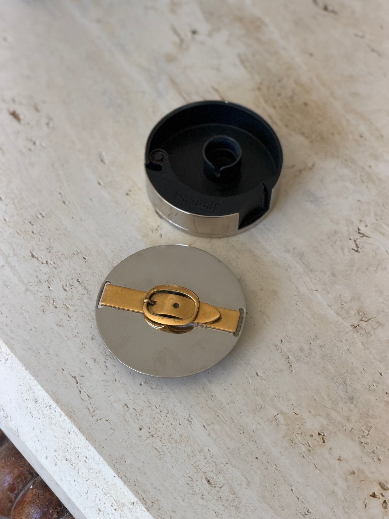 Hermes Scotch Tape Dispenser with Brass Buckle Detail - France | Collectors Gene