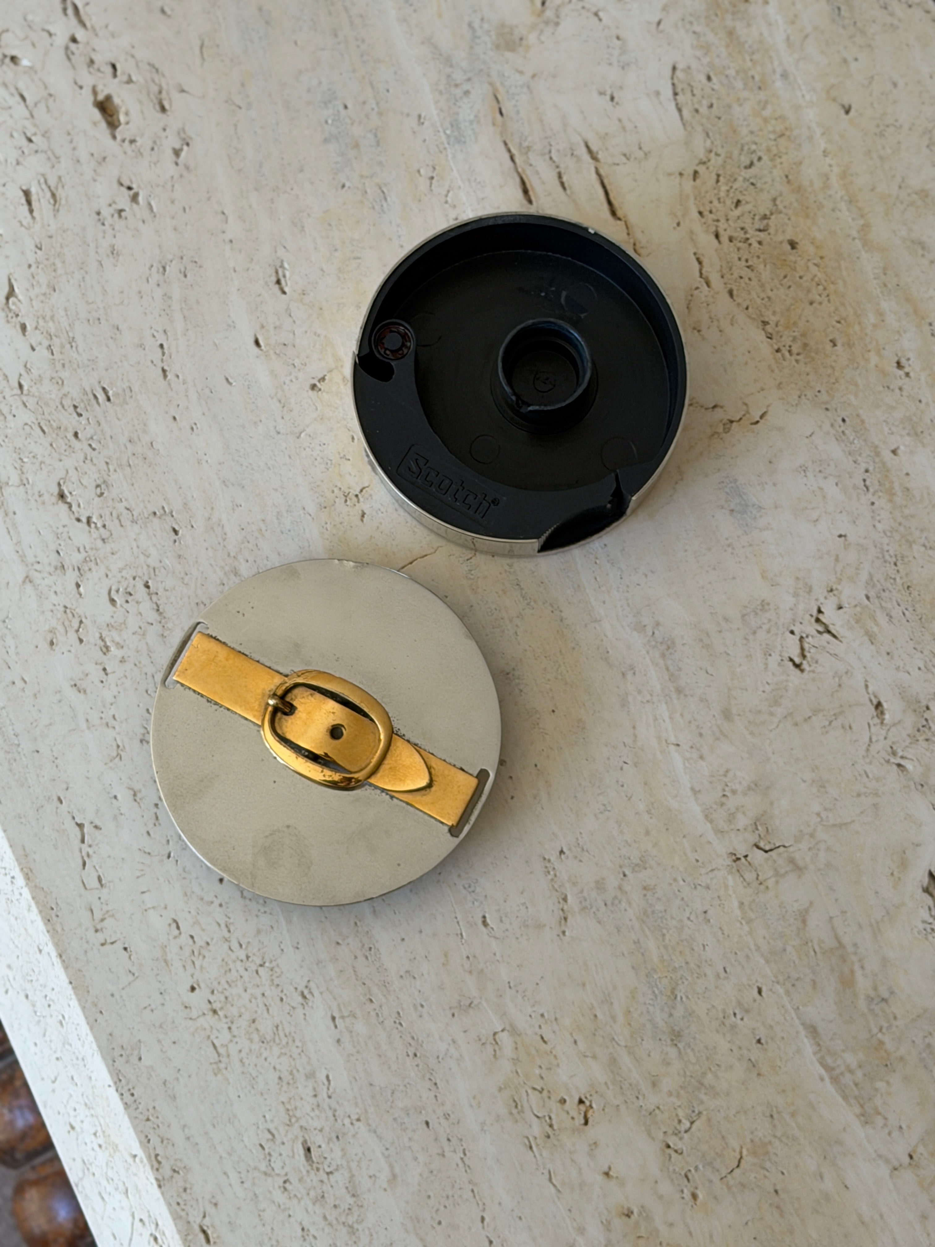 Hermes Scotch Tape Dispenser with Brass Buckle Detail - France | Collectors Gene