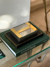 Vintage Hermes silver-plated and brass H motif cedar-lined box styled on books from Collectors Gene