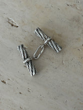 Hermes Vintage Rope Bark Sterling Silver Cufflinks | Collectors Gene