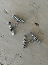 Hermes Vintage Rope Bark Sterling Silver Cufflinks | Collectors Gene