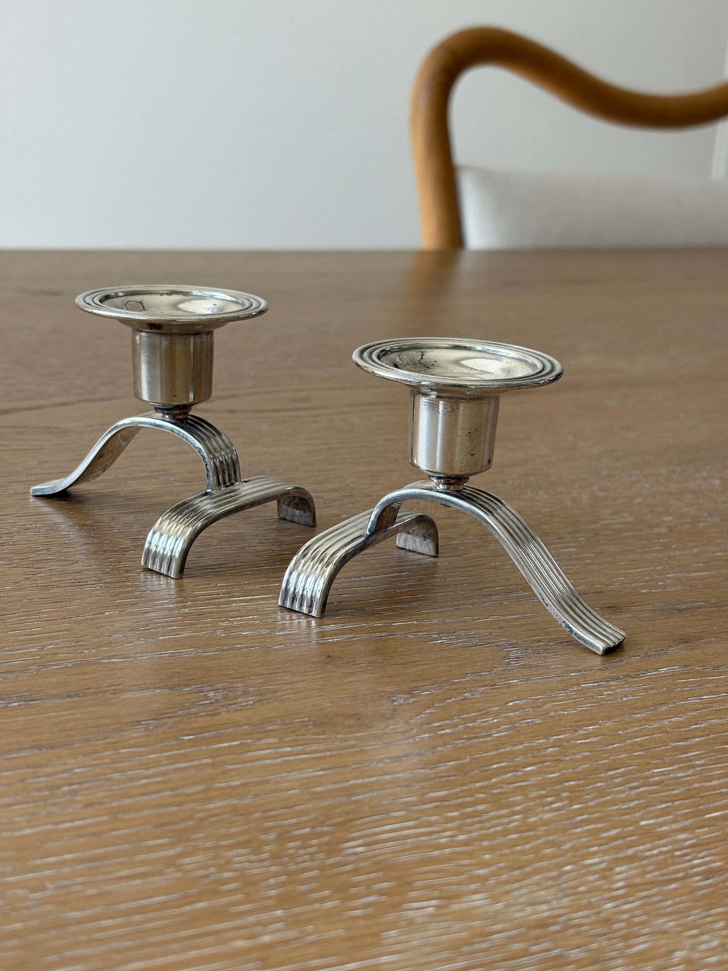 English Art Deco Candle Holders (Pair)
