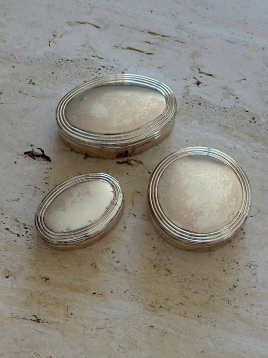 *Chinelli Italian Silver Plated Boxes - Set of 3*
