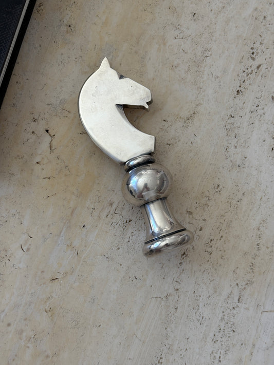 *Hermes Ravinet d'Enfert Knight Chess Piece Bottle Opener/Paperweight*