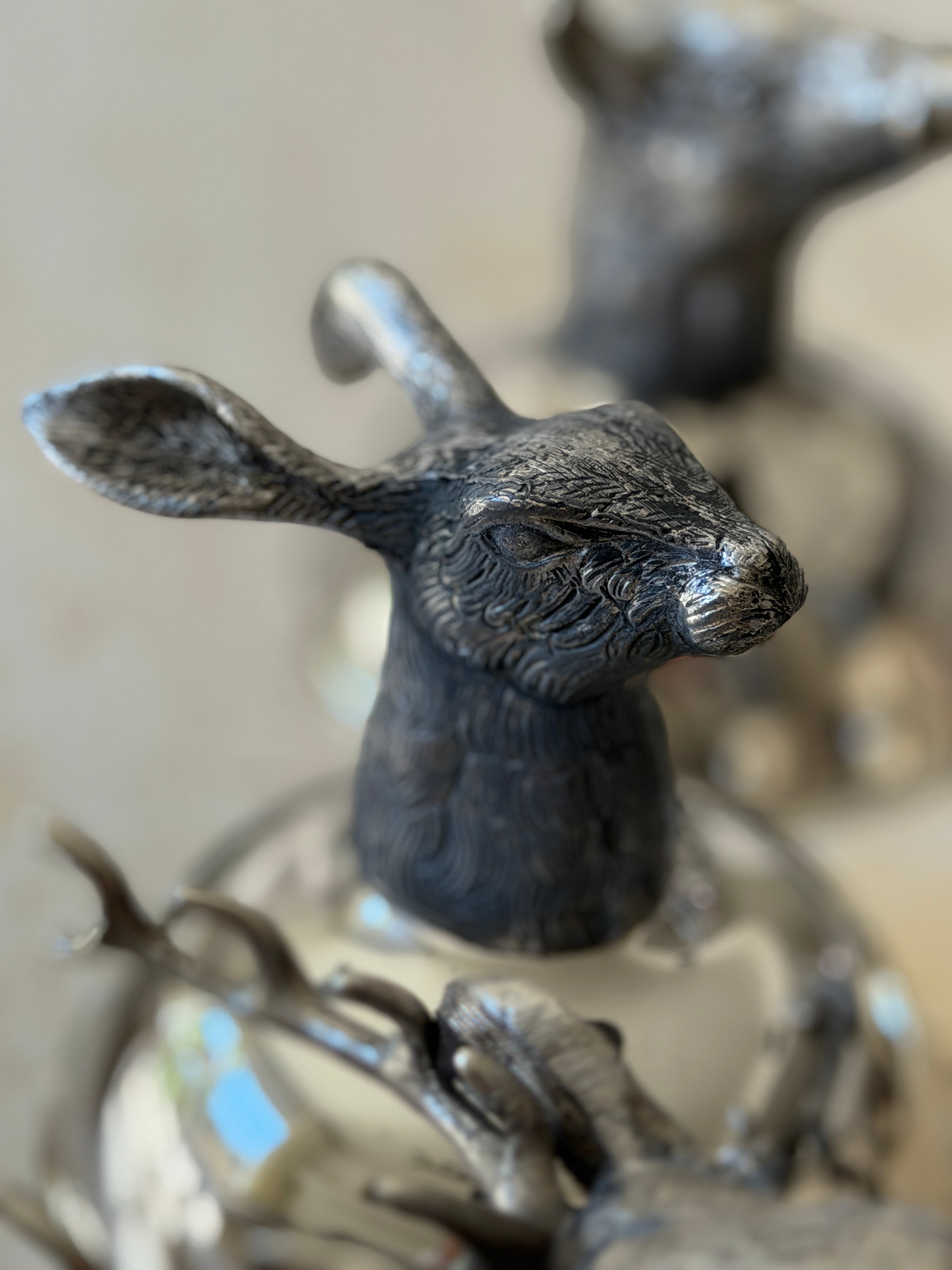 Italian Animal Head Stirrup Coupes - Set of 6