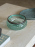 Italian Green Glass Bowl with Decorative Silver Rim | Collectors Gene