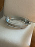 Italian Pewter Oval Footed Serving Dish with Glass Insert | Collectors Gene