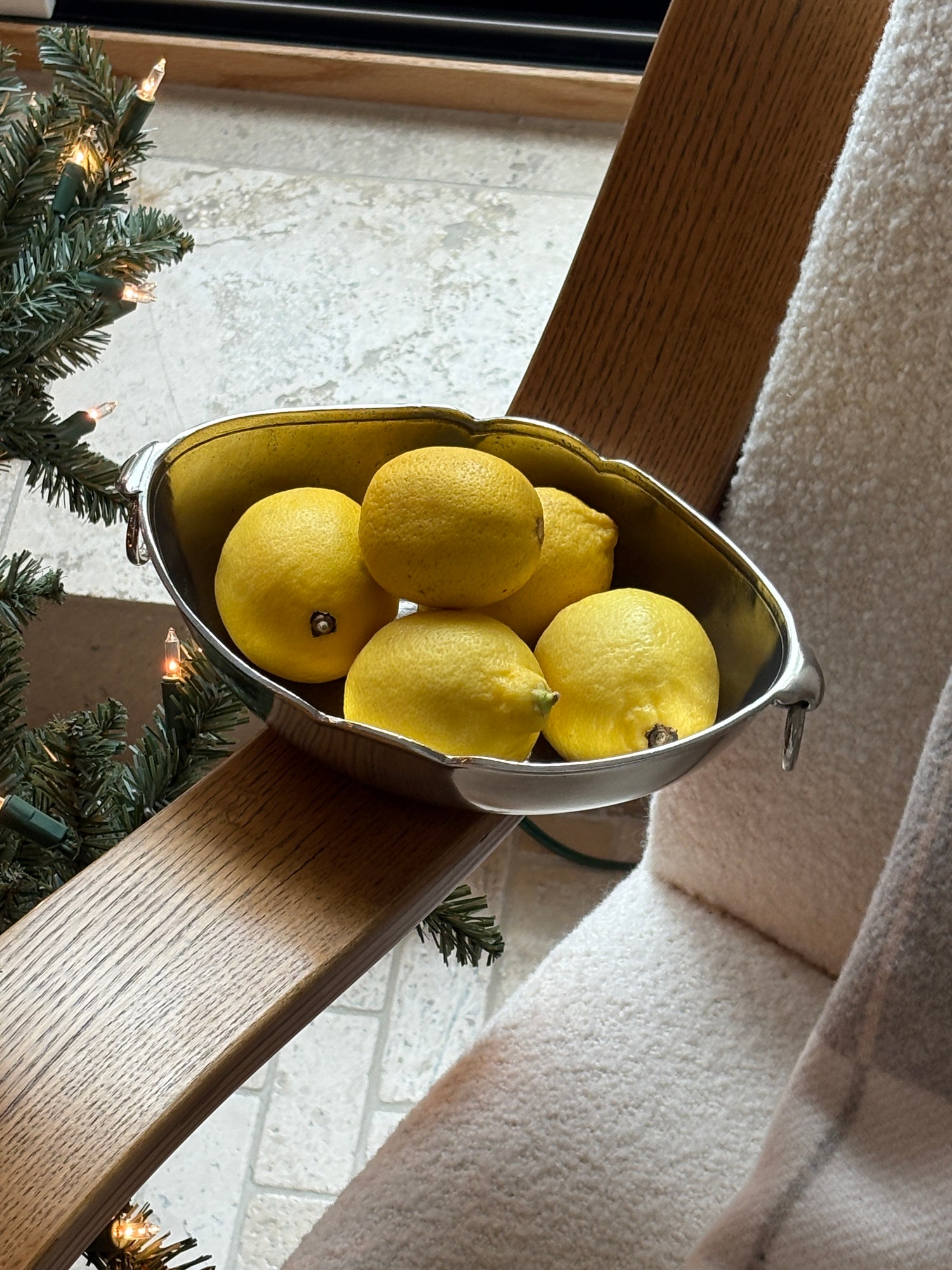 Italian Pewter Oval Handled Bowl | Collectors Gene