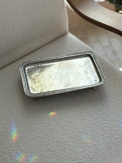 Italian Pewter Rectangular Footed Tray | Collectors Gene