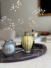 Japanese Yellow Vase with Silver Basket Weave Overlay - Meiji Period | Collectors Gene