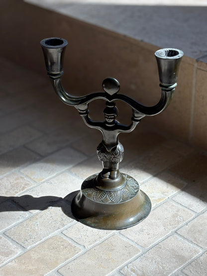 Just Andersen Figural Two-Arm Candelabra in Disko Metal | Collectors Gene