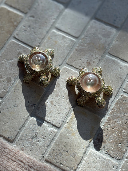 L’Objet 14K Gold-Plated &amp; Crystal Encrusted Turtle Salt &amp; Pepper Shakers - Pair | Collectors Gene