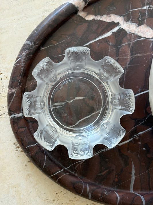 Lalique Nicholas Crystal Cherub Ashtray Dish Decorative Bowl | Collectors Gene Vintage Shop