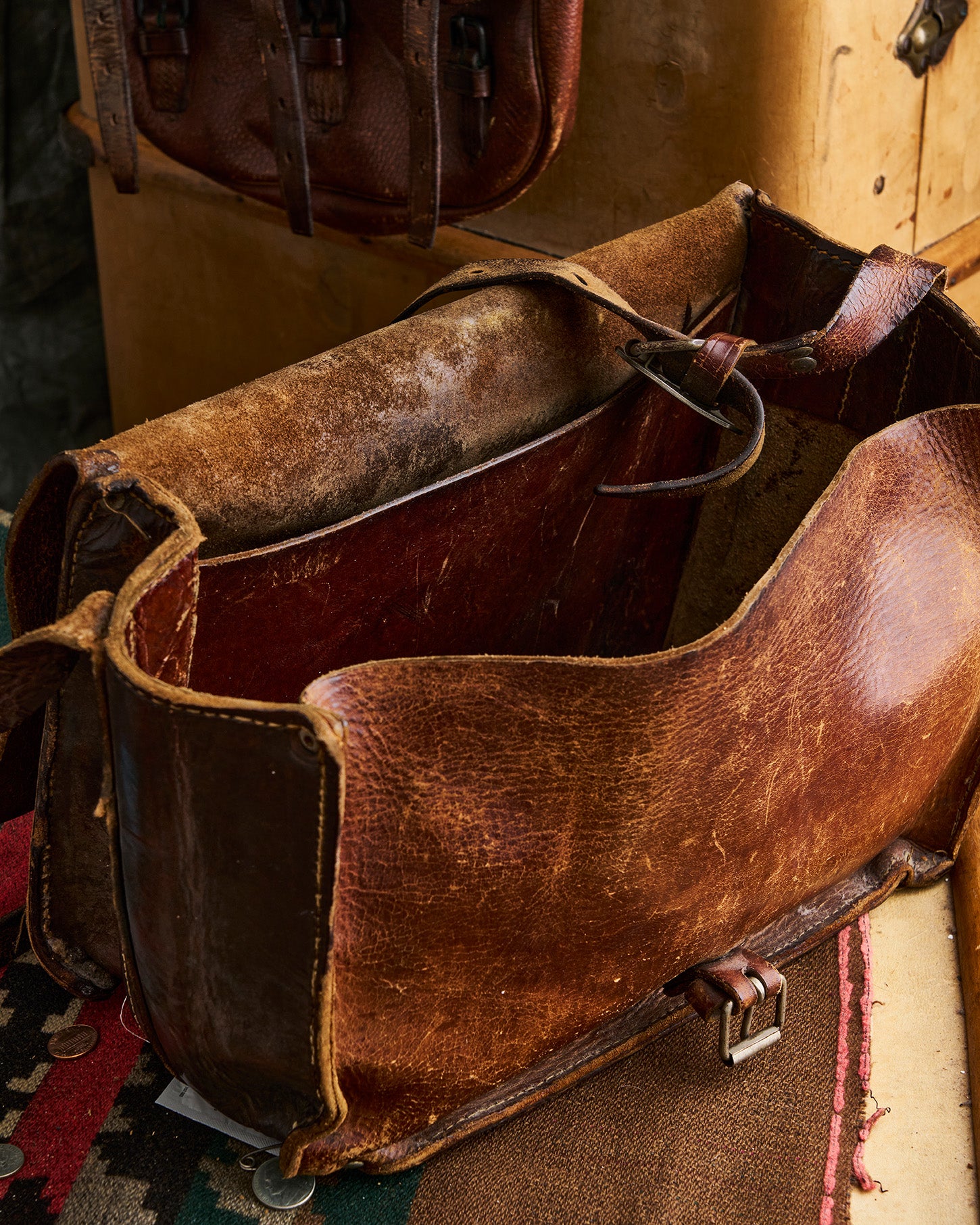 Leather Canadian Mail Bag with Brothel Pin | Doug Bihlmaier