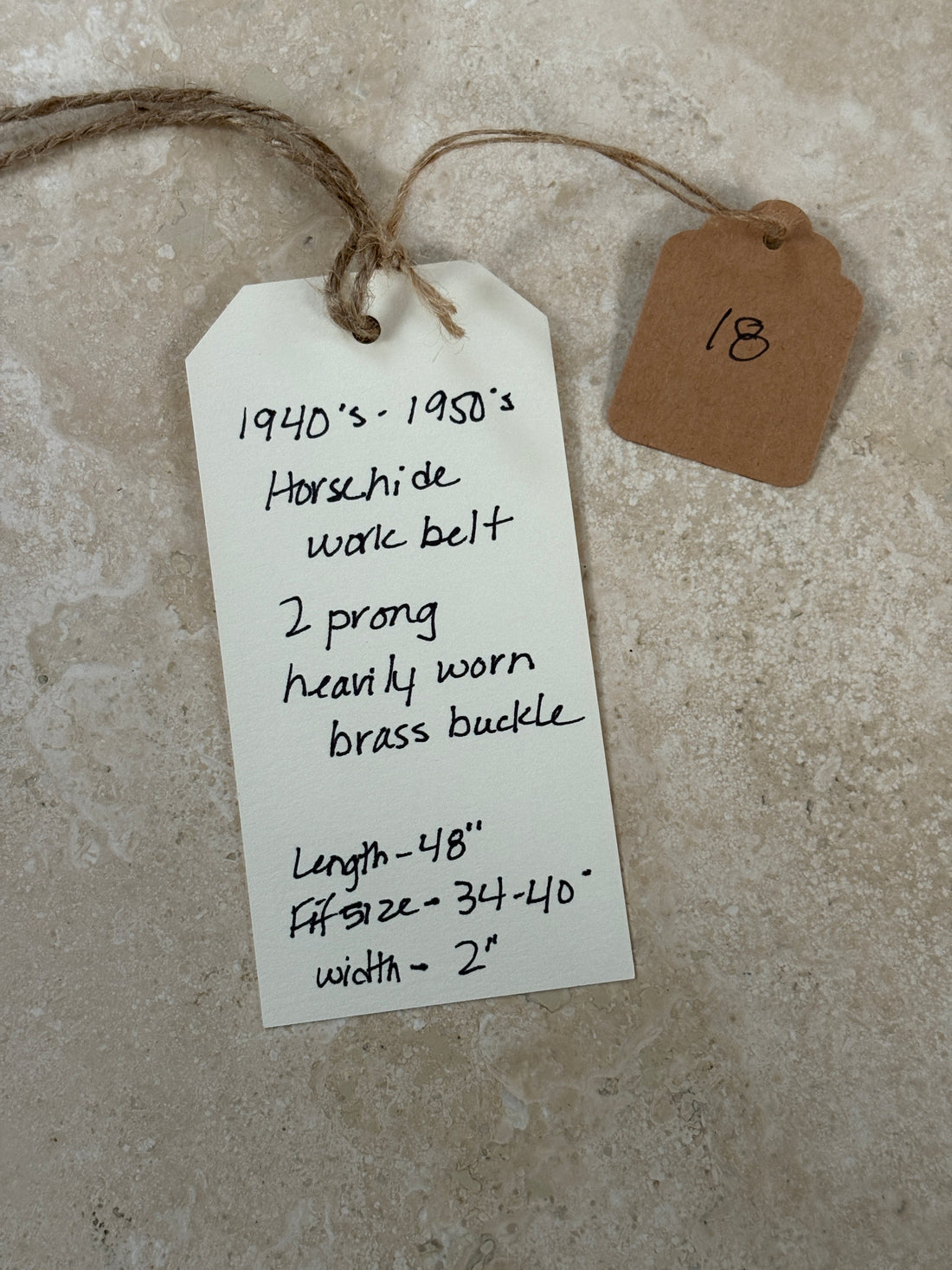 Leather and Brass Double Prong Belt | Doug Bihlmaier