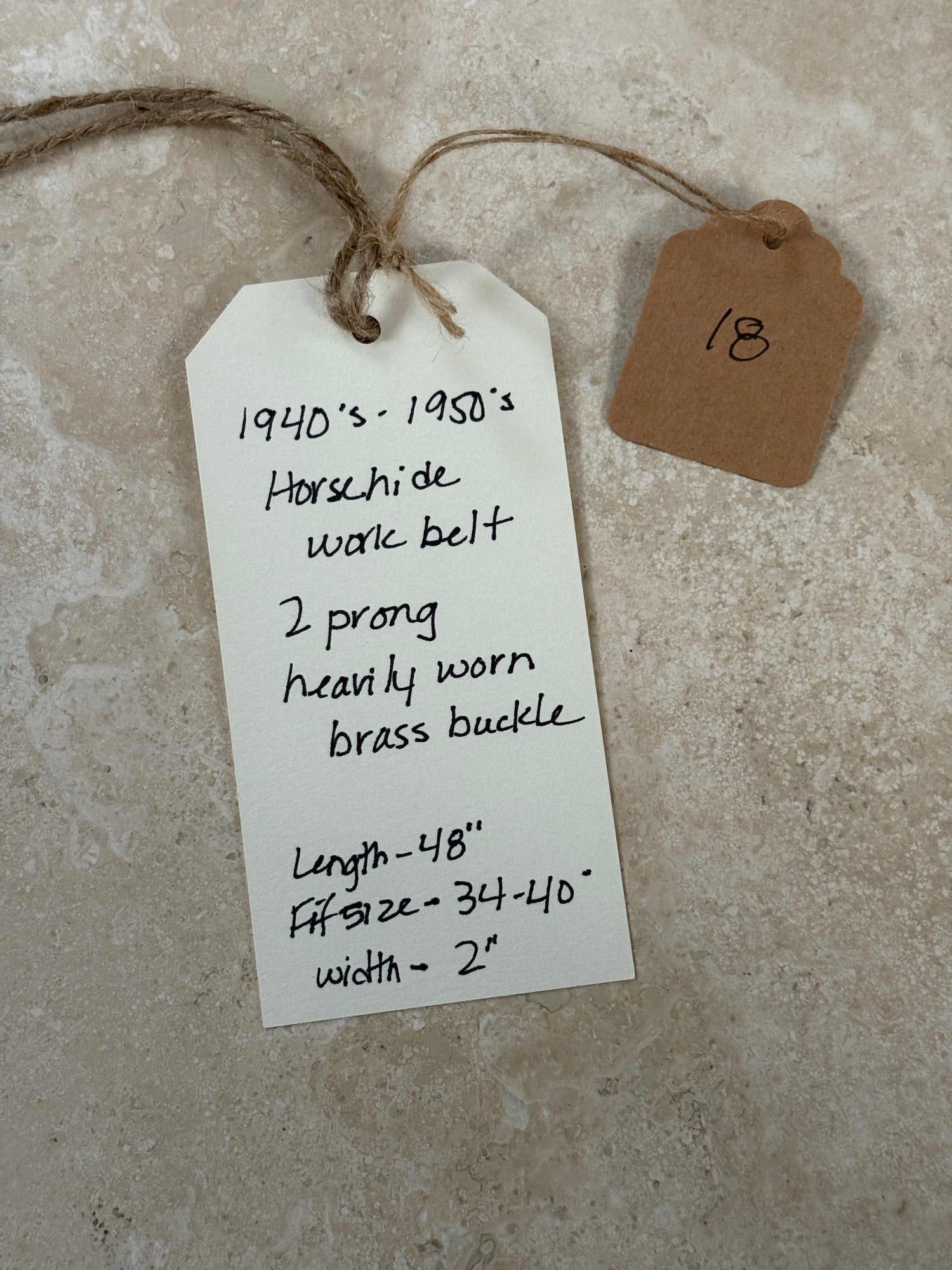 Leather and Brass Double Prong Belt | Doug Bihlmaier