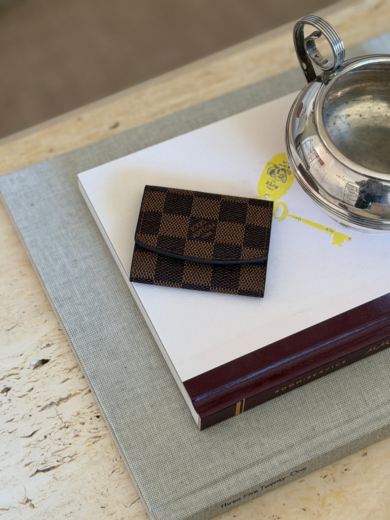 Louis Vuitton Damier Ebene Cufflink &amp; Tie Bar Case