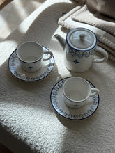 Louis Vuitton Porcelain Limoges Tea Set with Blue Monogram Detail