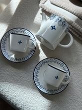 Louis Vuitton Porcelain Limoges Tea Set with Blue Monogram Detail