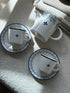 Louis Vuitton Porcelain Limoges Tea Set with Blue Monogram Detail