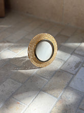 Lucite & Rattan Round Picture Frame - Italy c. 1970s | Collectors Gene
