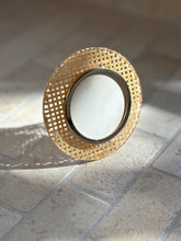 Lucite & Rattan Round Picture Frame - Italy c. 1970s | Collectors Gene