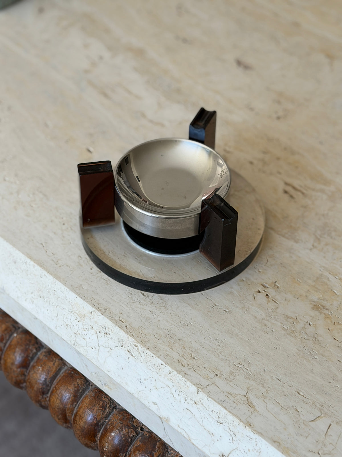 Magnetic Floating Ashtray in Clear Smoked Lucite | Collectors Gene