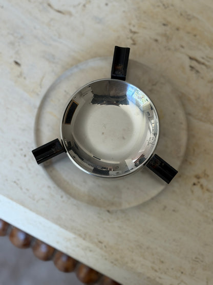 Magnetic Floating Ashtray in Clear Smoked Lucite | Collectors Gene