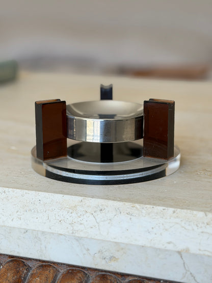 Magnetic Floating Ashtray in Clear Smoked Lucite | Collectors Gene