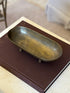 Metal Footed Elongated Oval Dish in Antiqued Brass | Collectors Gene