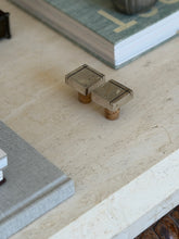 Collectors Gene vintage silver finish barware stopper pair with cork stoppers styled on bar cart